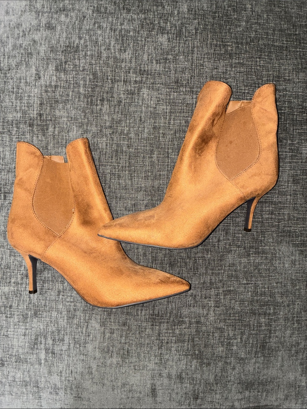 Nine West Women's Pointed-Toe Ankle Booties in Camel